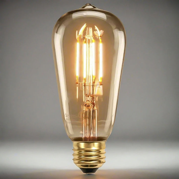 Casell Filament LED ST64 Edison" Gold Tinted 240v 8w E27 740lm 2200°k Dimmable - 0635635607371"