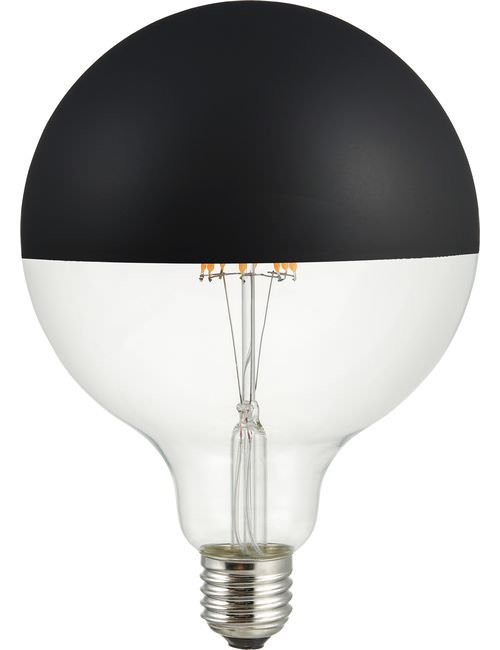 SPL LED E27 Filament Globe Top Mirror G125x180mm 230V 470Lm 65W 2500K 925 360° AC Black Dimmable 2500K Dimmable - LF023825852