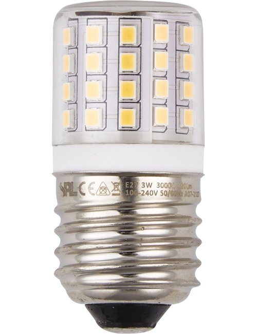 SPL LED E27 Tube T27x60mm 100-240V 550Lm 45W 3000K 830 360° AC/DC Clear Non-Dimmable 3000K Non-Dimmable - L279355530