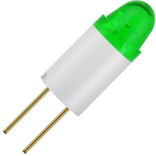 Schiefer T1 3/4 Bi Pin 6x16mm Starled 28V 10mA AC/DC Clear Green 25000h K Non-Dimmable - 970941603