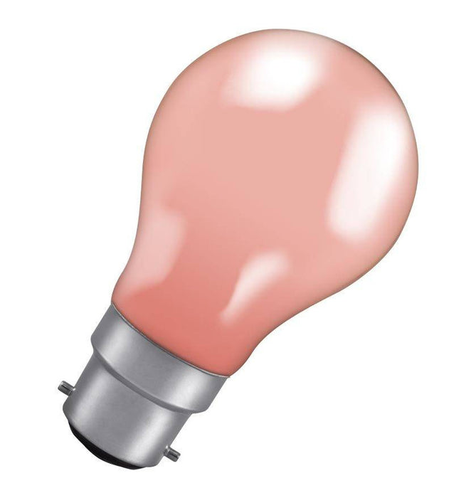 Crompton 25PIBC-GLZ BC-B22d 25W GLS Pink Light Bulb